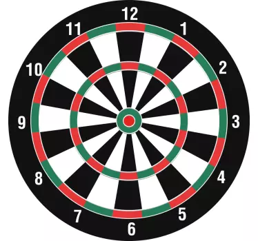 Dartscheibe Uhr Wandtattoo - TenStickers