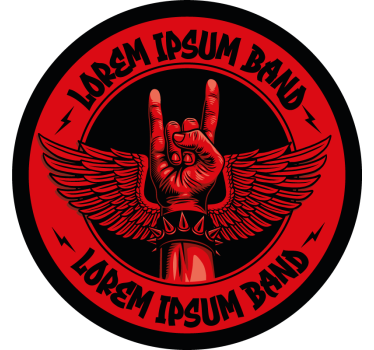 Wandtattoo anpassbares bassdrumfell - TenStickers