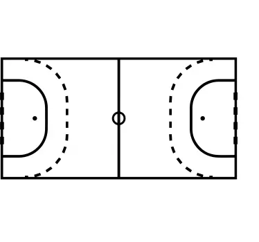 Wandtattoo Handball Platz - TenStickers