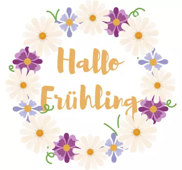 Schaufenster Aufkleber hallo frühling - TenStickers