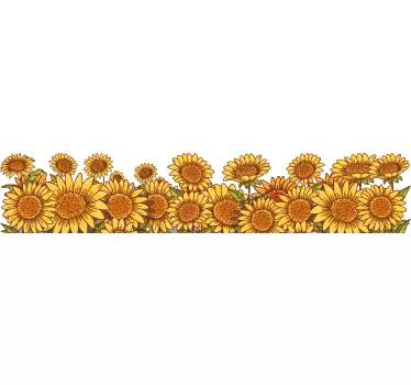 Schaufenster Aufkleber Sonnenblumen Muster - TenStickers