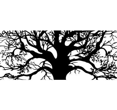 Wandtattoo Wald ein quadratischer baum - TenStickers