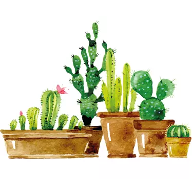 Wandtattoos Schlafzimmer - Pflanze Kaktus Garten - TenStickers