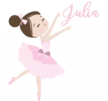 Wandtattoo Zeichnung kleine ballerina - TenStickers