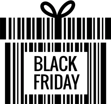 Schaufensteraufkleber Black Friday Strichcode - TenStickers