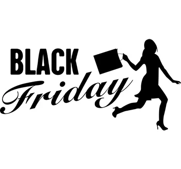 Schaufensteraufkleber Black Friday Aufkleber Shopping Queen - TenStickers