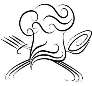 Kochmütze Besteck Aufkleber - TenStickers