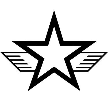 Einfarbiger Armeestern Autoaufkleber - TenStickers