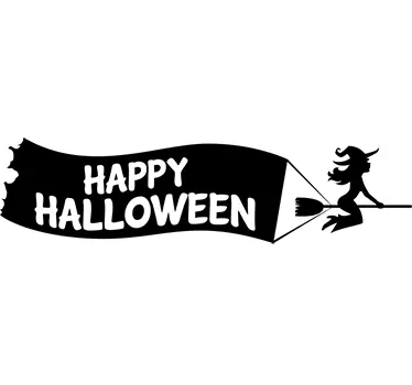 Wandtattoo Happy Halloween Hexe - TenStickers