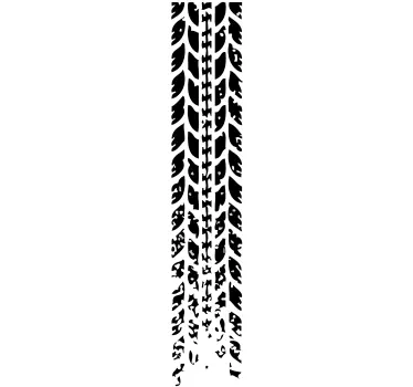 Wandtattoo Reifenspur Motorrad - TenStickers
