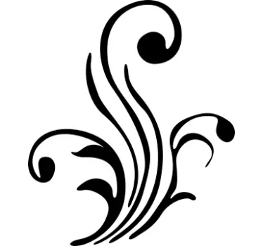 Wandtattoo Bett eleganter blumenwirbel - TenStickers
