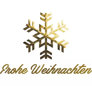 Wandsticker Frohe Weihnachten Schneeflocke - TenStickers