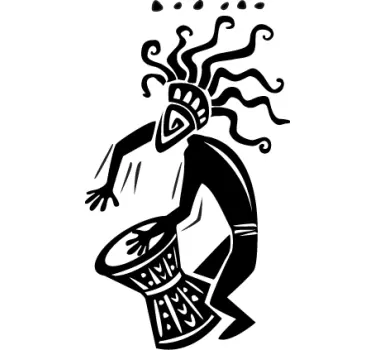 Afrikanischer Musiker Aufkleber - TenStickers