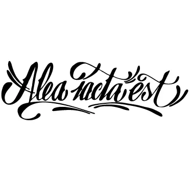 Alea Iacta Est Text Sticker - TenStickers