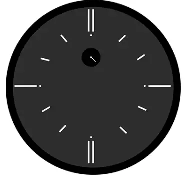 Analoge Uhr Wandtattoo - TenStickers