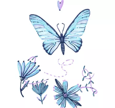 Aquarell Schmetterling Wandtattoo - TenStickers