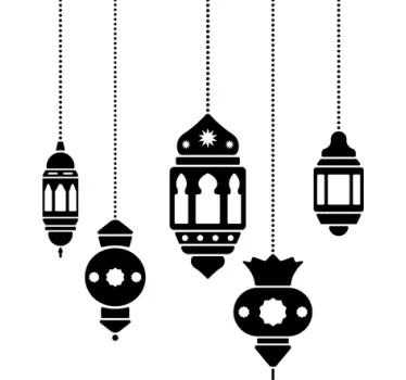 Wandtattoo Schlafzimmer arabische Laternen - TenStickers
