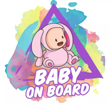 Aufkleber Baby on Board Splatter Stil - TenStickers