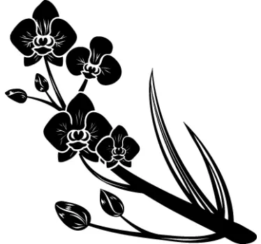 Aufkleber Orchidee - TenStickers