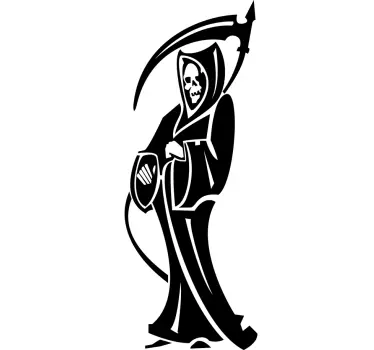 Türaufkleber mystischer Sensenmann - TenStickers