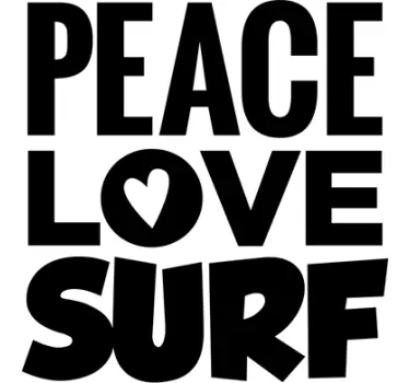 Sticker surf peace love - TenStickers