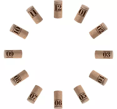 Aufkleber Uhr Korken - TenStickers
