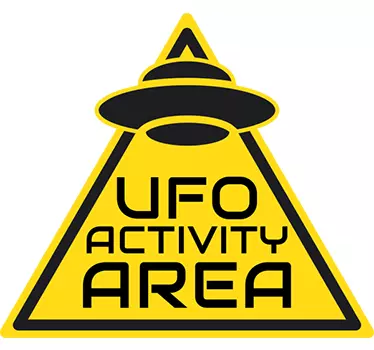 Aufkleber Warnsignal UFO - TenStickers