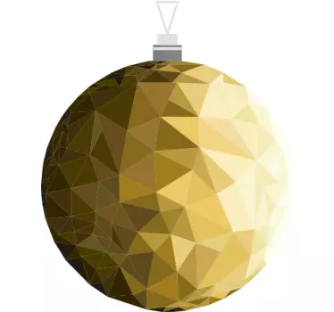 Aufkleber Weihnachtskugel Gold - TenStickers