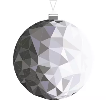 Aufkleber Weihnachtskugel Silber - TenStickers