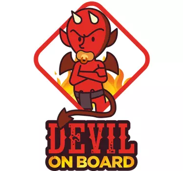 Autoaufkleber Devil on Board - TenStickers