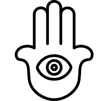 Origineller Aufkleber Hand von Fatima Symbol Glück - TenStickers