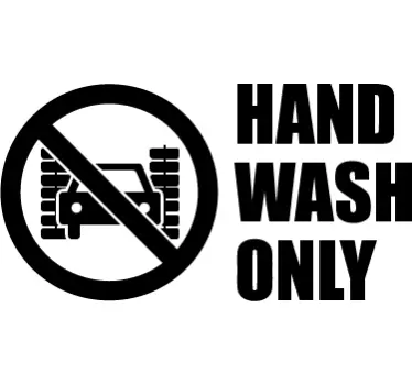 Autoaufkleber Hand Wash Only - TenStickers