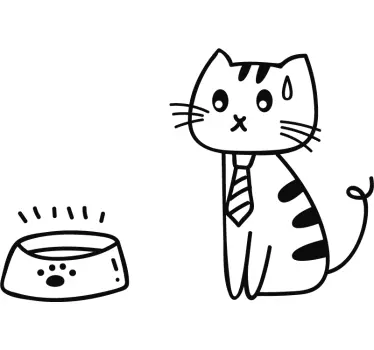 Autoaufkleber lustige katzenillustration - TenStickers
