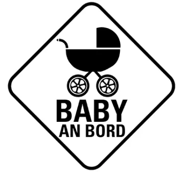 Baby an Bord Kinderwagen Aufkleber - TenStickers