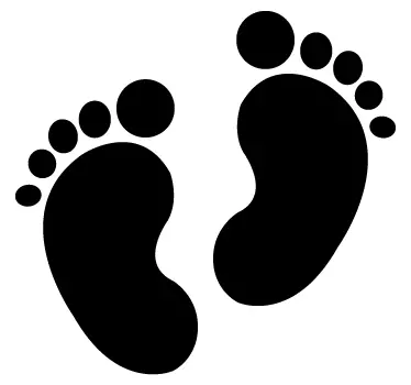 Wandtattoo Kinderzimmer Baby Füße - TenStickers