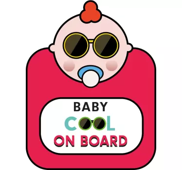 Baby on board aufkleber baby cool charakter - TenStickers