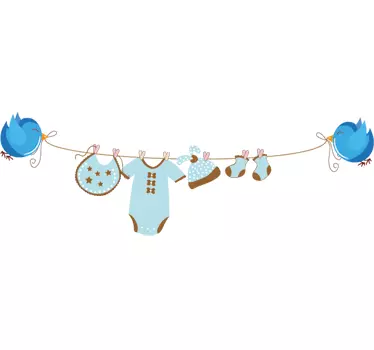 Baby Wäscheleine Sticker - TenStickers
