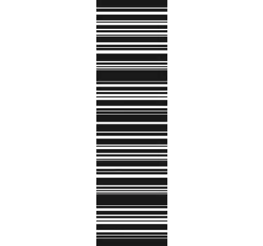 Barcode Glas Folie Duschkabine - TenStickers