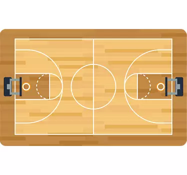 Basketballfeld Laptop Aufkleber - TenStickers