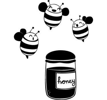 Wandtattoo Kinderzimmer Honigbienen - TenStickers