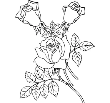 Blumen Wandtattoo Rose - TenStickers