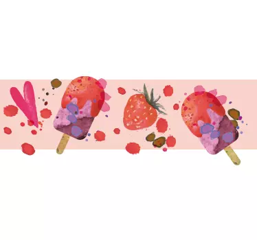 Bordüre Eis am Stiel - TenStickers