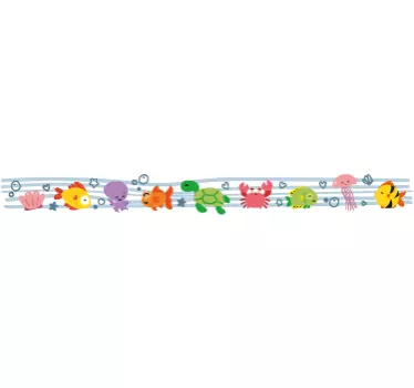 Bordüre selbstklebend unterwasserwesen display - TenStickers