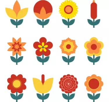 Bunte Blumen Lichtschalter Aufkleber - TenStickers