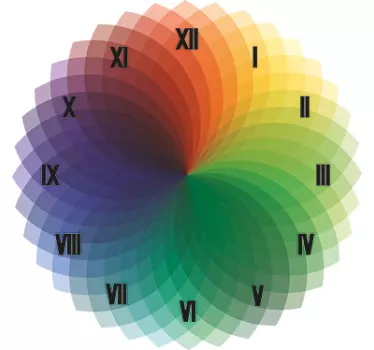 Bunte Uhr Sticker - TenStickers