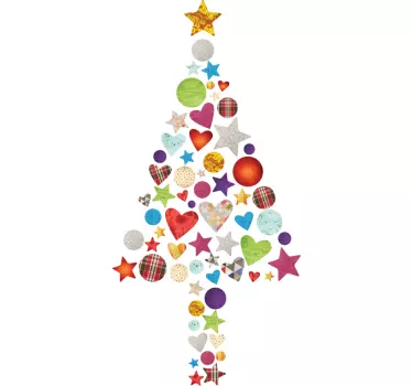 Bunter Tannenbaum - TenStickers