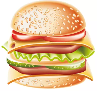 Burger Aufkleber - TenStickers