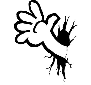 3D Aufkleber Comic Hand - TenStickers