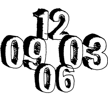 Comic Uhr Aufkleber - TenStickers