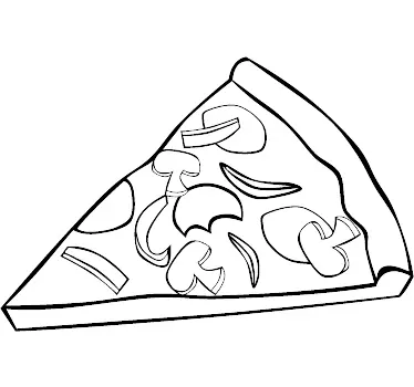 Wandtattoo Küche Pizzastück - TenStickers